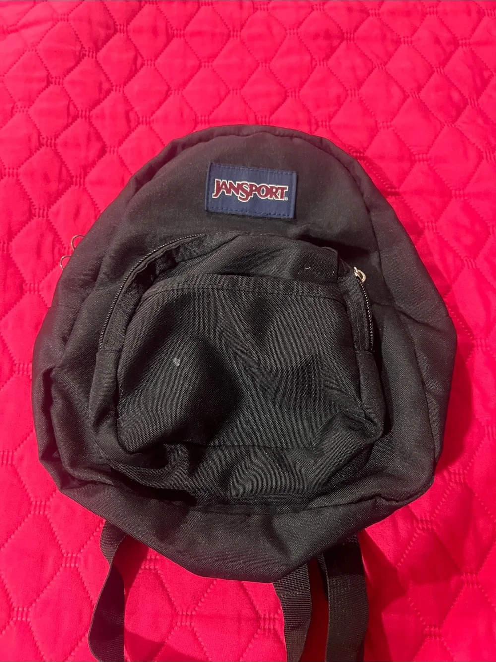 Jansport Black Mini Backpack with Front Pocket
